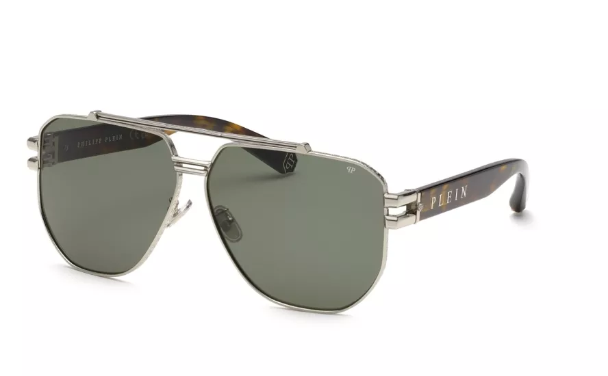 Philipp Plein SPP185 0K07 65 | Unisex Yeşil Güneş Gözlüğü